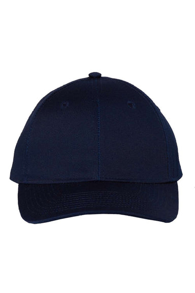 Valucap Hats VC100 Mens Twill Snapback Hat Navy Blue Flat Front