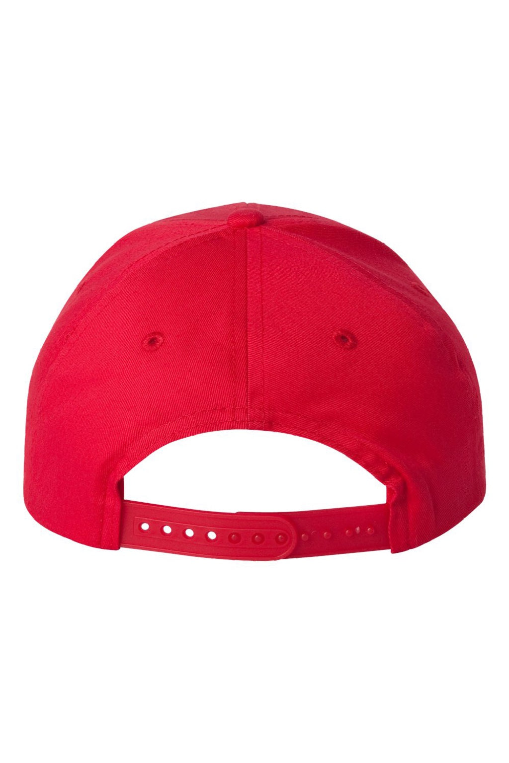 Valucap Hats VC100 Mens Twill Snapback Hat Red Flat Back