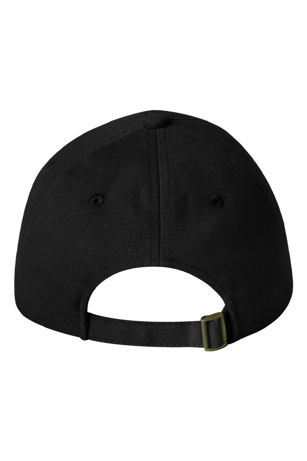 Valucap Hats 9610 Mens Heavy Brushed Twill Adjustable Hat Black Flat Back