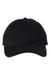 Valucap Hats 9610 Mens Heavy Brushed Twill Adjustable Hat Black Flat Front
