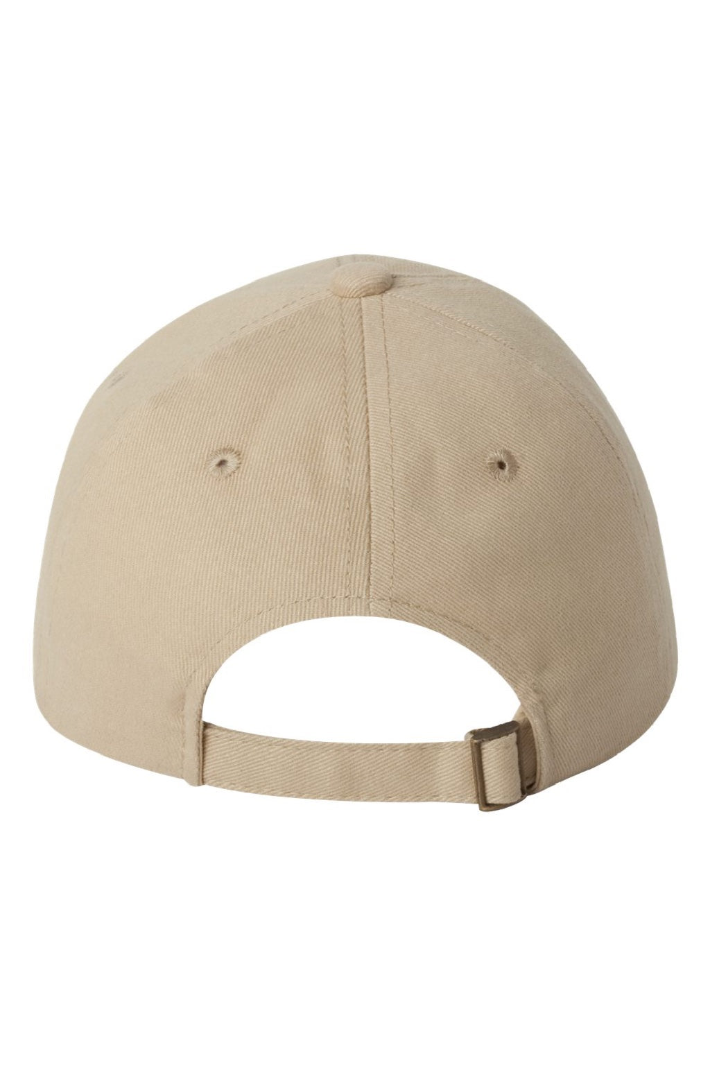 Valucap Hats 9610 Mens Heavy Brushed Twill Adjustable Hat Khaki Brown Flat Back
