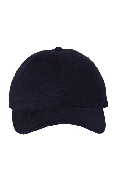 Sportsman 9610 Mens Heavy Brushed Twill Unstructured Hat Navy Blue Flat Front
