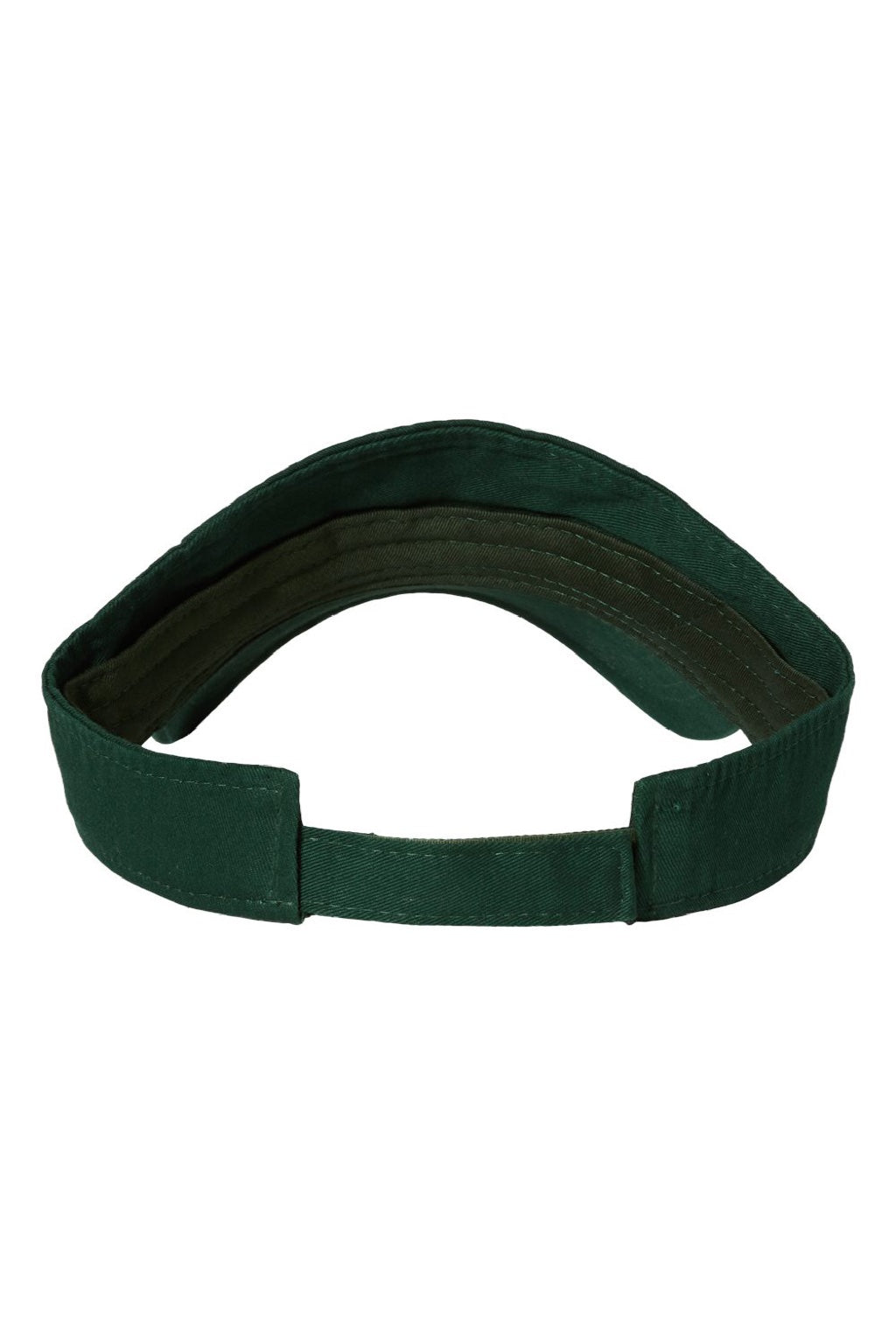 Valucap Hats VC500 Mens Bio-Washed Adjustable Visor Forest Green Flat Back