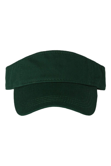 Valucap Hats VC500 Mens Bio-Washed Adjustable Visor Forest Green Flat Front