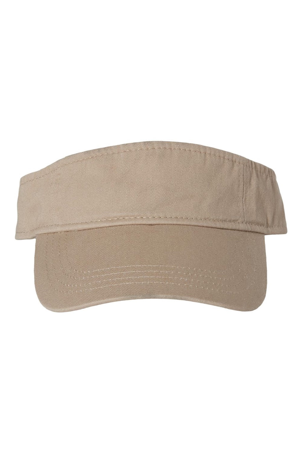 Valucap Hats VC500 Mens Bio-Washed Adjustable Visor Khaki Brown Flat Front