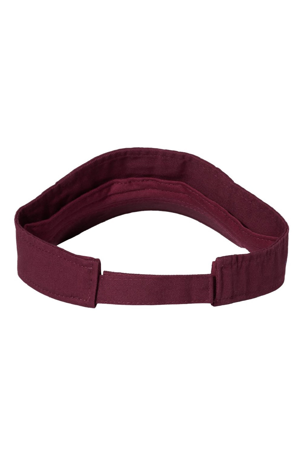 Valucap Hats VC500 Mens Bio-Washed Adjustable Visor Maroon Flat Back