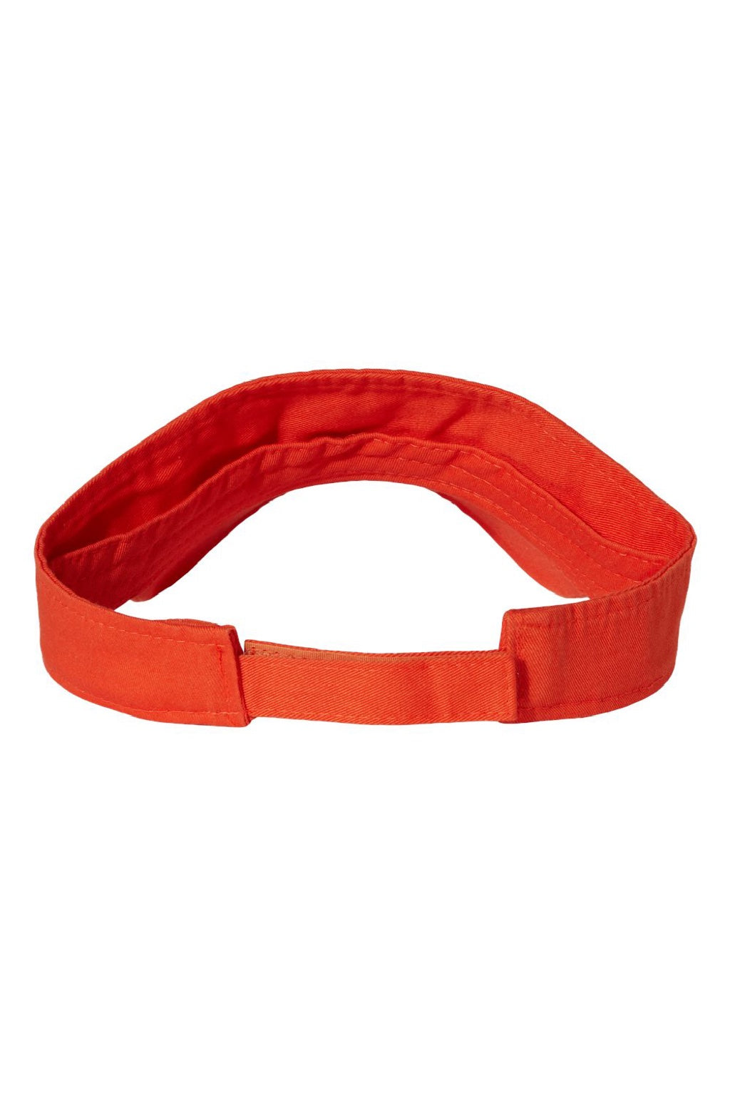 Valucap Hats VC500 Mens Bio-Washed Adjustable Visor Orange Flat Back