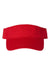 Valucap Hats VC500 Mens Bio-Washed Adjustable Visor Red Flat Front