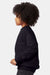 Hanes P360 Youth Ecosmart Crewneck Sweatshirt Black Model Side