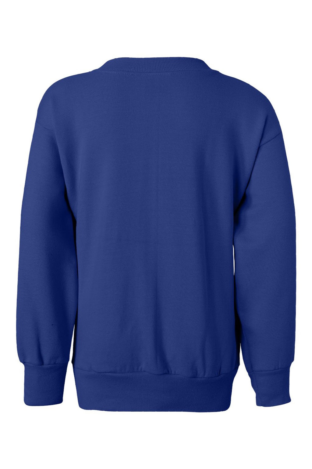 Hanes P360 Youth Ecosmart Pill Resistant Crewneck Sweatshirt Deep Royal Blue Flat Back