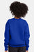 Hanes P360 Youth Ecosmart Pill Resistant Crewneck Sweatshirt Deep Royal Blue Model Back