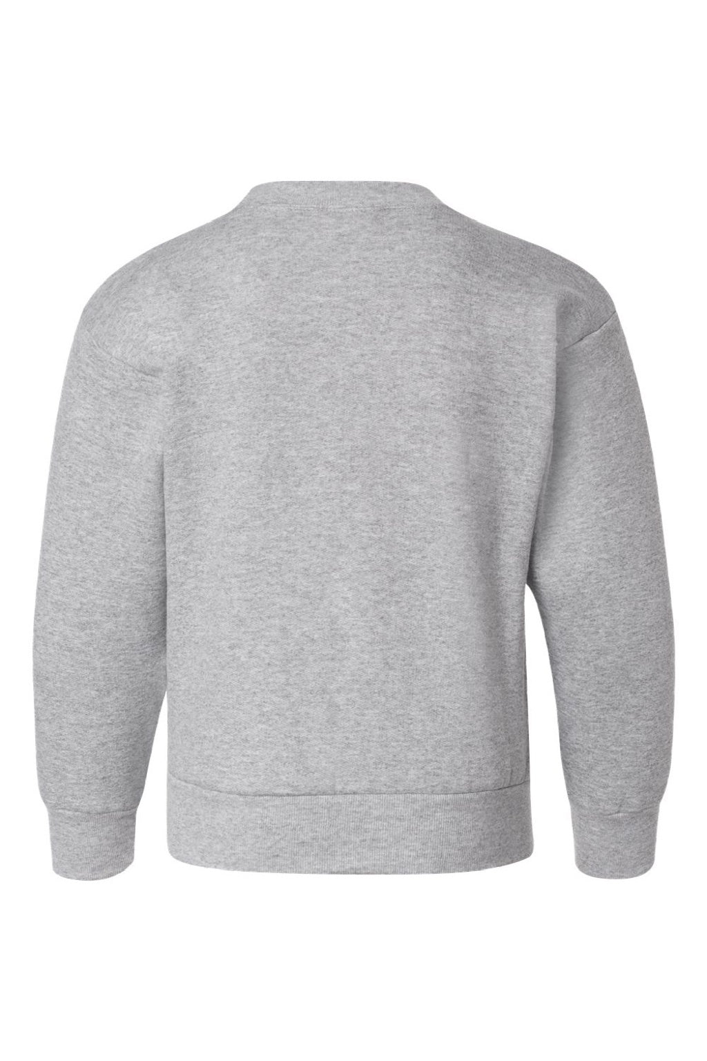 Hanes P360 Youth Ecosmart Crewneck Sweatshirt Light Steel Grey Flat Back