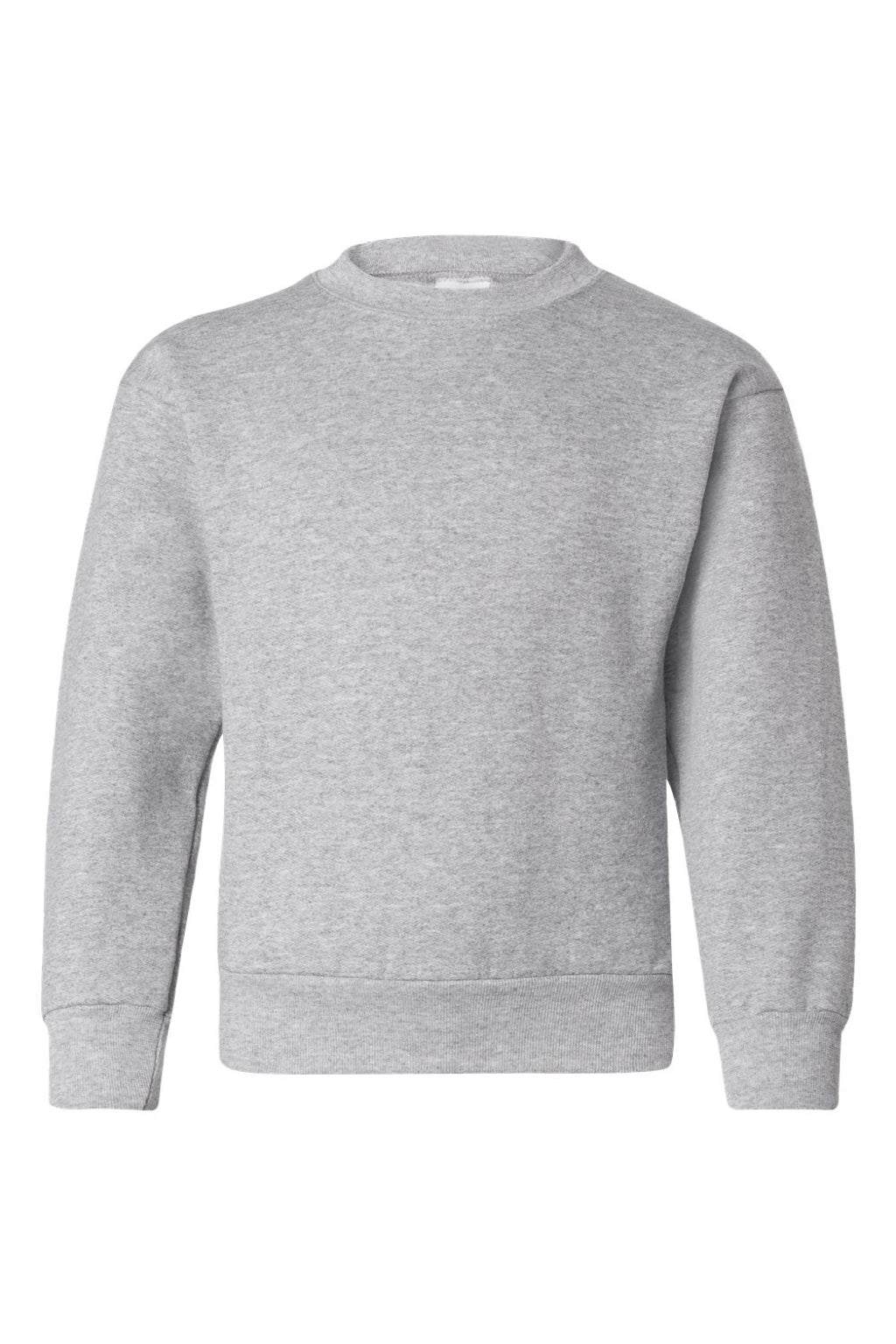 Hanes P360 Youth Ecosmart Crewneck Sweatshirt Light Steel Grey Flat Front