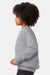 Hanes P360 Youth Ecosmart Crewneck Sweatshirt Light Steel Grey Model Side