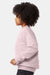 Hanes P360 Youth Ecosmart Crewneck Sweatshirt Pale Pink Model Side