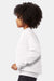 Hanes P360 Youth Ecosmart Crewneck Sweatshirt White Model Side