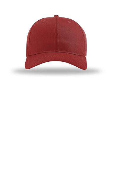 Richardson Hats 212 Mens Pro Twill Snapback Hat Cardinal Red Flat Front