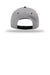 Richardson Hats 212 Mens Pro Twill Snapback Hat Grey/Grey/Black Flat Back