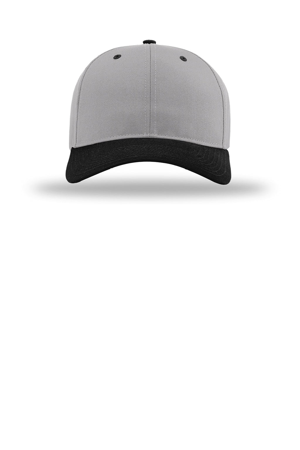 Richardson Hats 212 Mens Pro Twill Snapback Hat Grey/Grey/Black Flat Front
