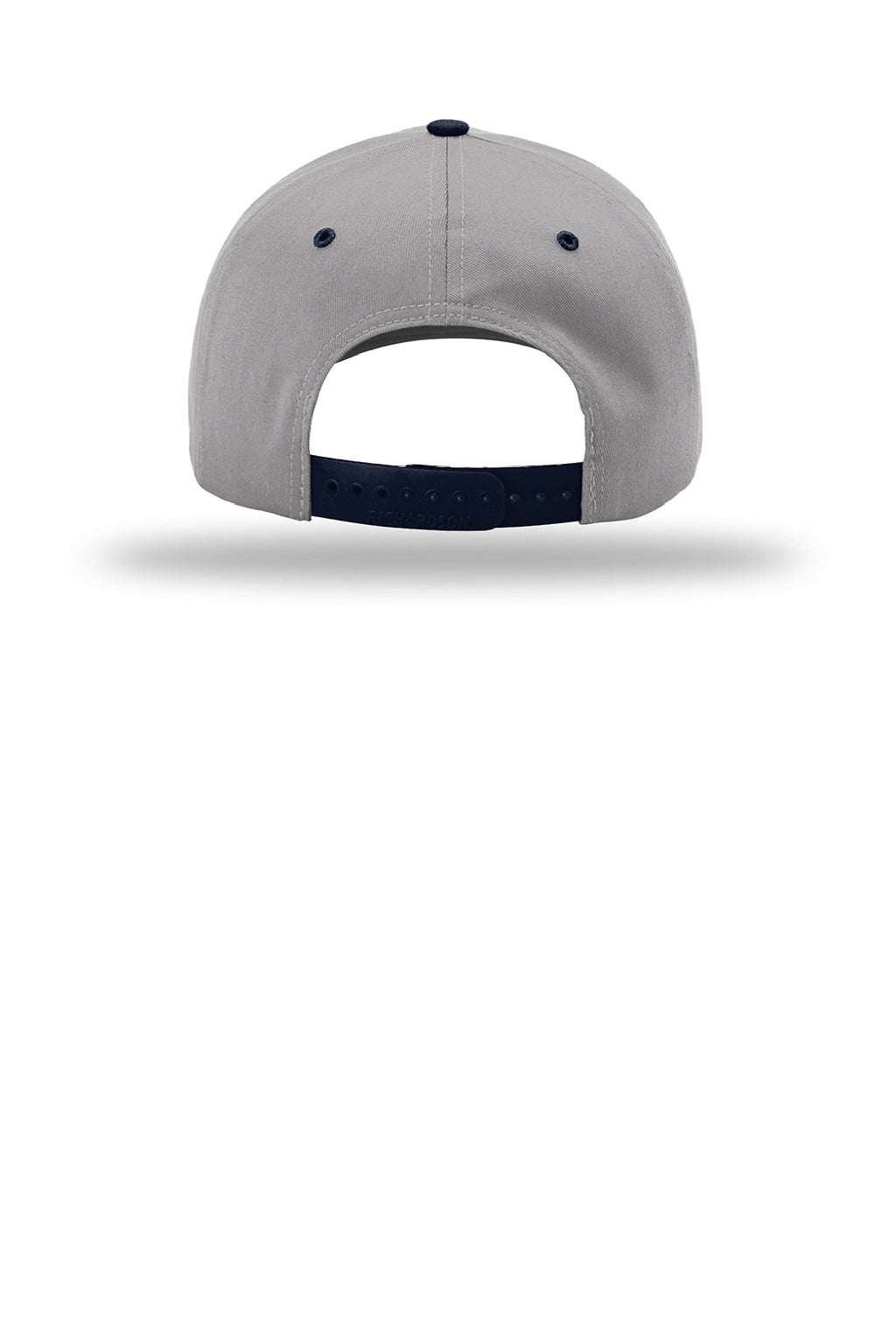 Richardson Hats 212 Mens Pro Twill Snapback Hat Grey/Grey/Navy Blue Flat Back