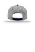 Richardson Hats 212 Mens Pro Twill Snapback Hat Grey/Grey/Navy Blue Flat Back