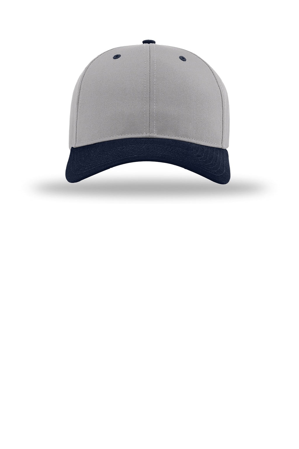 Richardson Hats 212 Mens Pro Twill Snapback Hat Grey/Grey/Navy Blue Flat Front