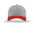 Richardson Hats 212 Mens Pro Twill Snapback Hat Grey/Grey/Red Flat Front