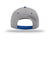 Richardson Hats 212 Mens Pro Twill Snapback Hat Grey/Grey/Royal Blue Flat Back