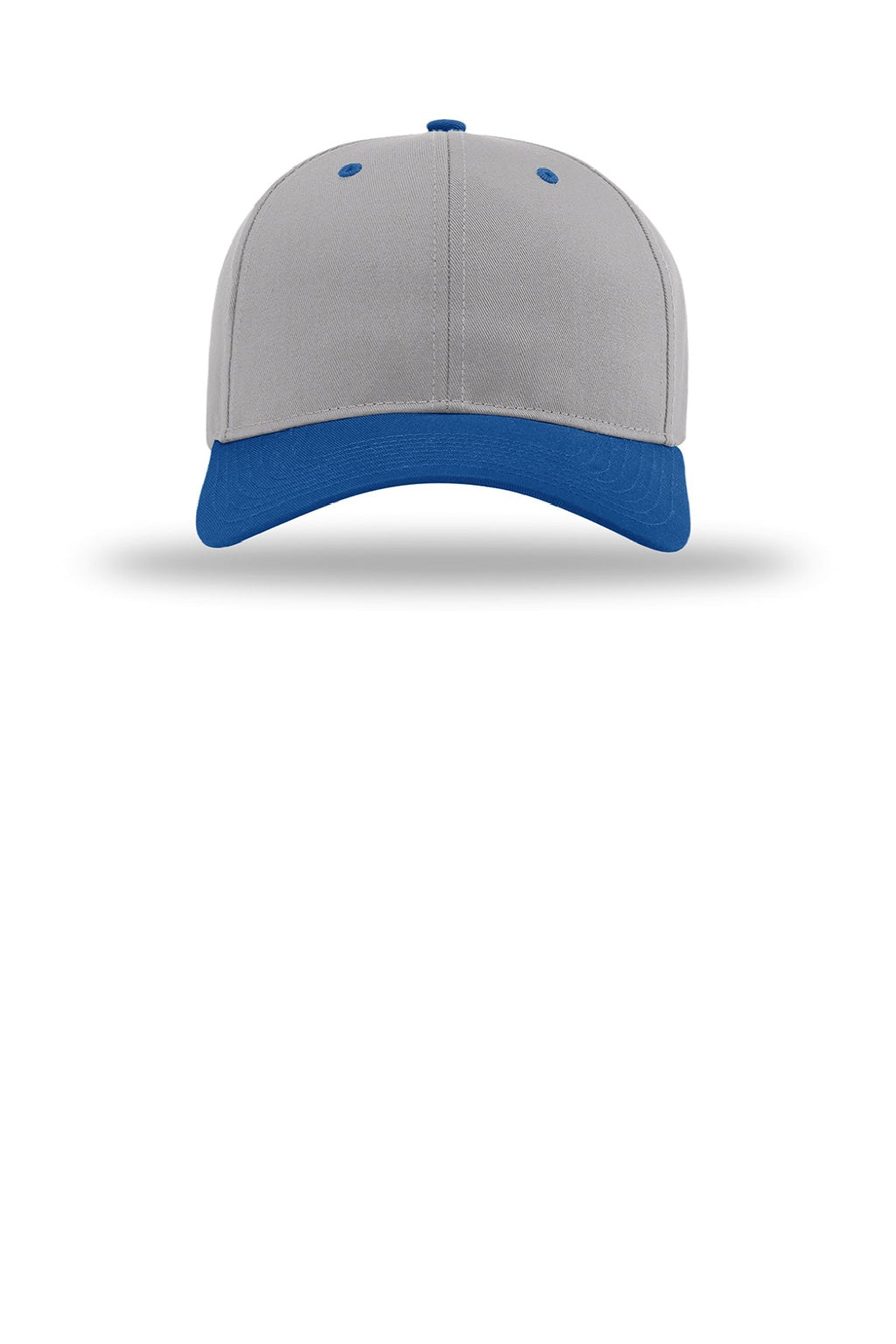 Richardson Hats 212 Mens Pro Twill Snapback Hat Grey/Grey/Royal Blue Flat Front