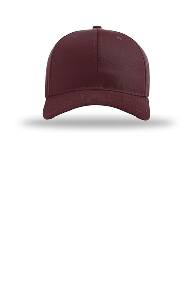 Richardson Hats 212 Mens Pro Twill Snapback Hat Maroon Flat Front