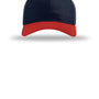 Richardson Hats Mens Pro Twill Snapback Hat - Navy Blue/Navy Blue/Red