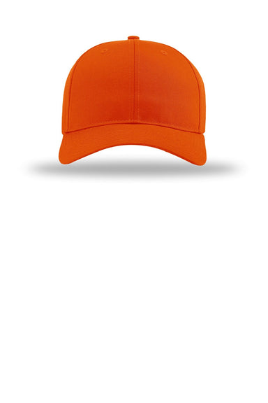 Richardson Hats 212 Mens Pro Twill Snapback Hat Orange Flat Front