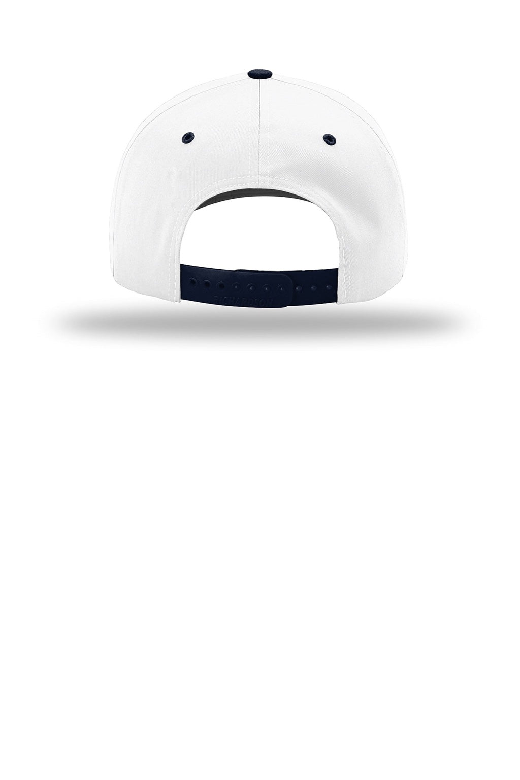 Richardson Hats 212 Mens Pro Twill Snapback Hat White/White/Navy Blue Flat Back