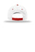 Richardson Hats 212 Mens Pro Twill Snapback Hat White/White/Red Flat Back