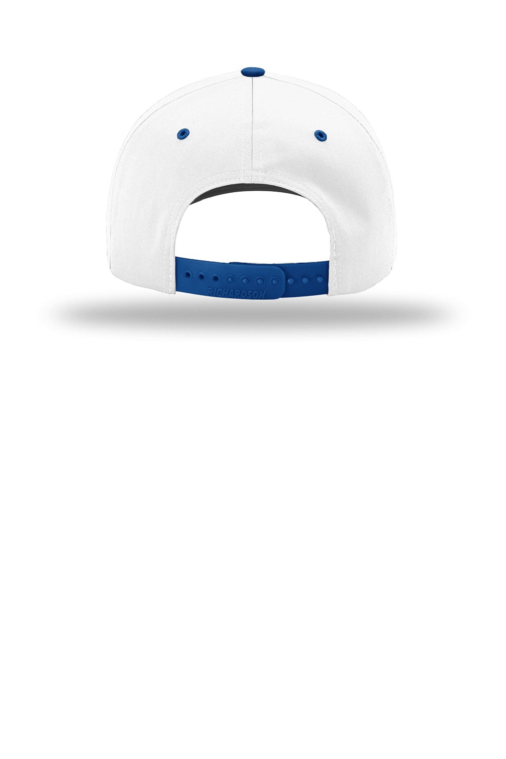 Richardson Hats 212 Mens Pro Twill Snapback Hat White/White/Royal Blue Flat Back