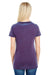 Threadfast Apparel 215B Womens Cross Dye Short Sleeve V-Neck T-Shirt Berry Purple Model Back