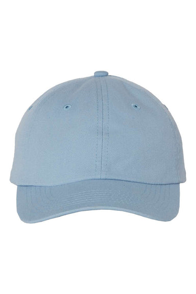 Valucap Hats VC300Y Mens Small Fit Bio-Washed Adjustable Dad Hat Baby Blue Flat Front