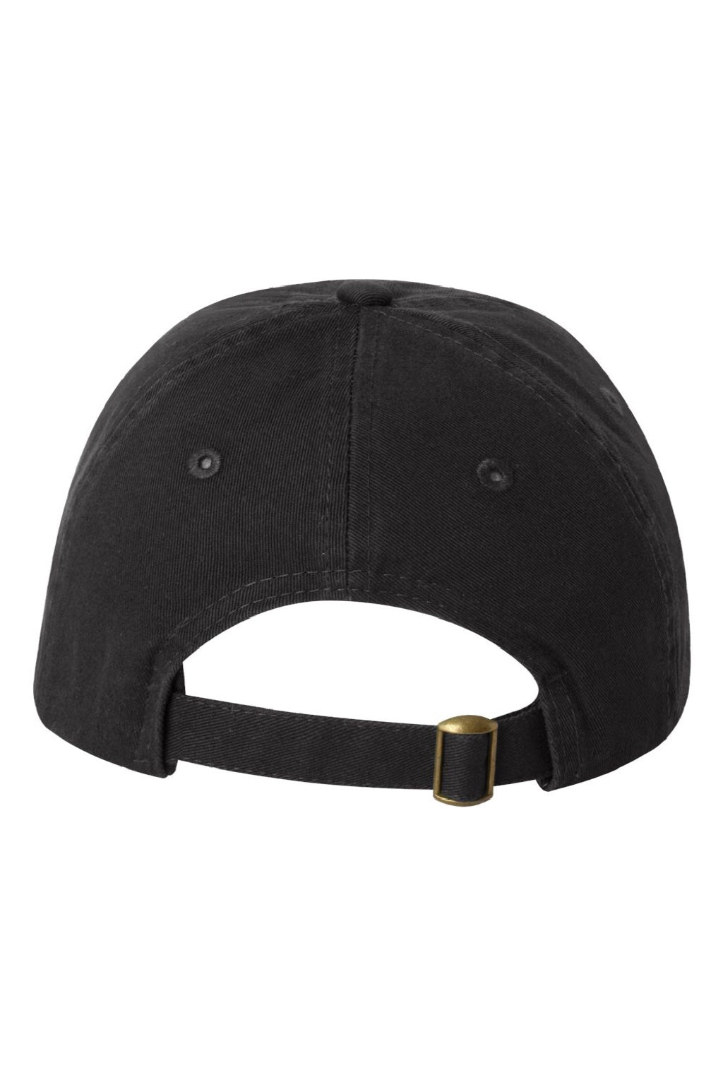 Valucap Hats VC300Y Mens Small Fit Bio-Washed Adjustable Dad Hat Black Flat Back