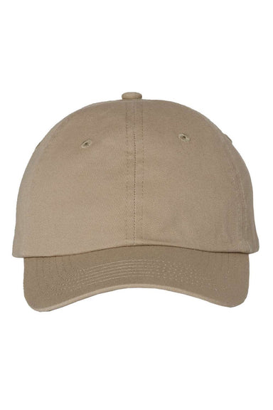 Valucap Hats VC300Y Mens Small Fit Bio-Washed Adjustable Dad Hat Khaki Brown Flat Front