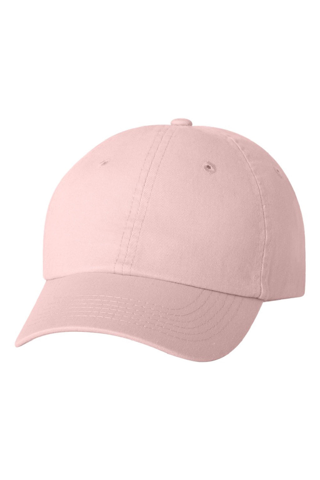 Valucap Hats VC300Y Mens Small Fit Bio-Washed Adjustable Dad Hat Light Pink Flat Front