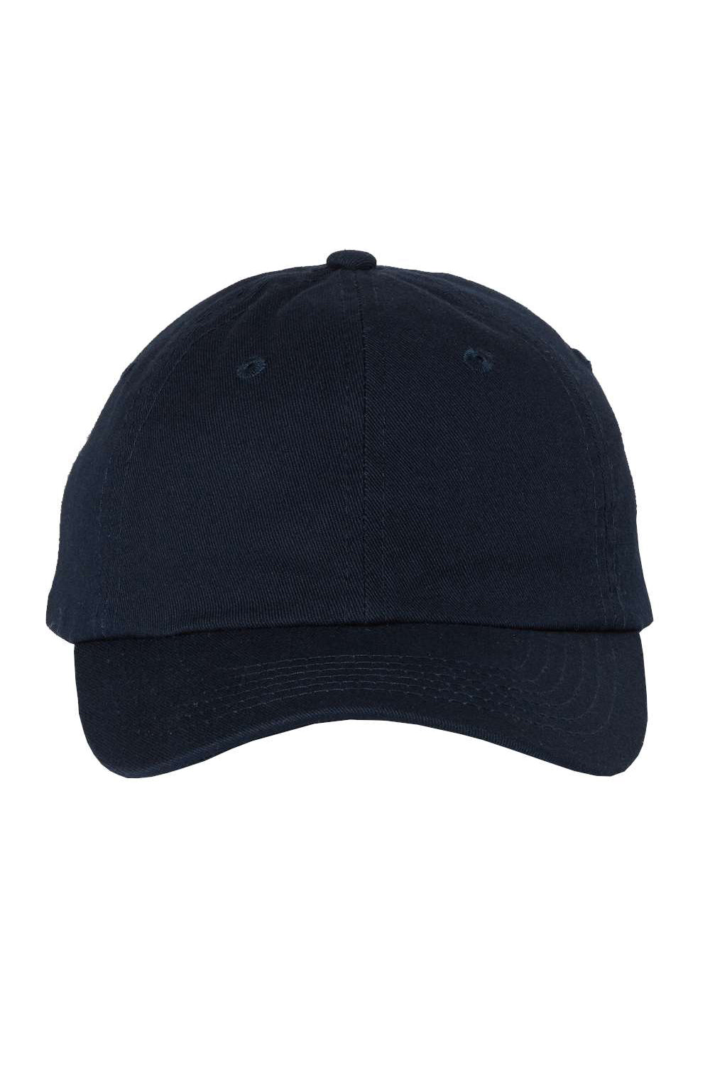 Valucap VC300Y Mens Small Fit Bio-Washed Dad Hat Navy Blue Flat Front