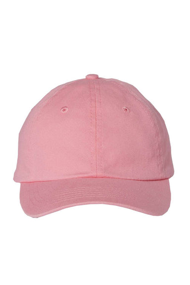 Valucap Hats VC300Y Mens Small Fit Bio-Washed Adjustable Dad Hat Pink Flat Front