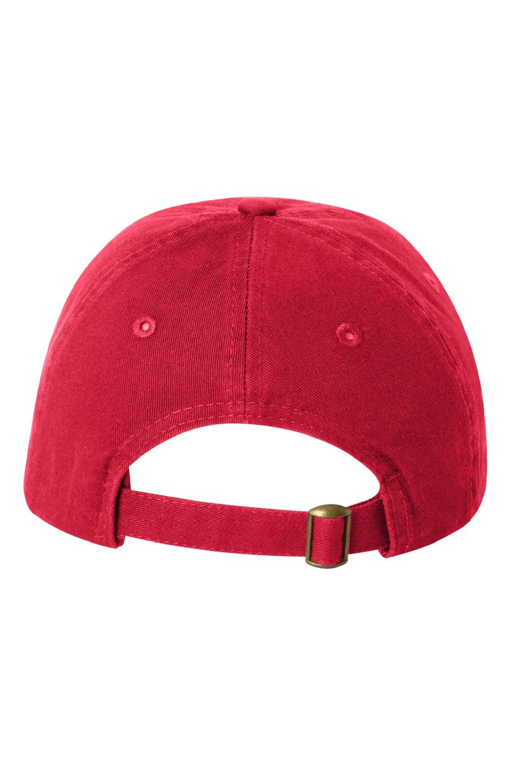 Valucap Hats VC300Y Mens Small Fit Bio-Washed Adjustable Dad Hat Red Flat Back