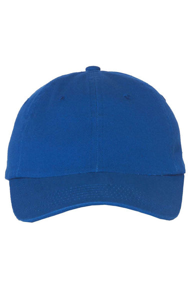 Valucap Hats VC300Y Mens Small Fit Bio-Washed Adjustable Dad Hat Royal Blue Flat Front