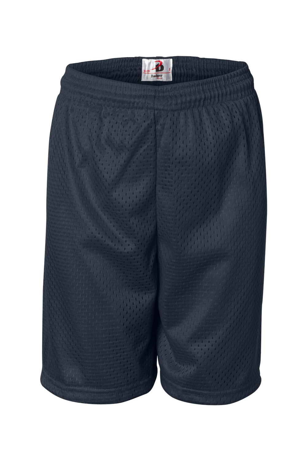 Badger 2207 Youth Pro Mesh Shorts Navy Blue Flat Front