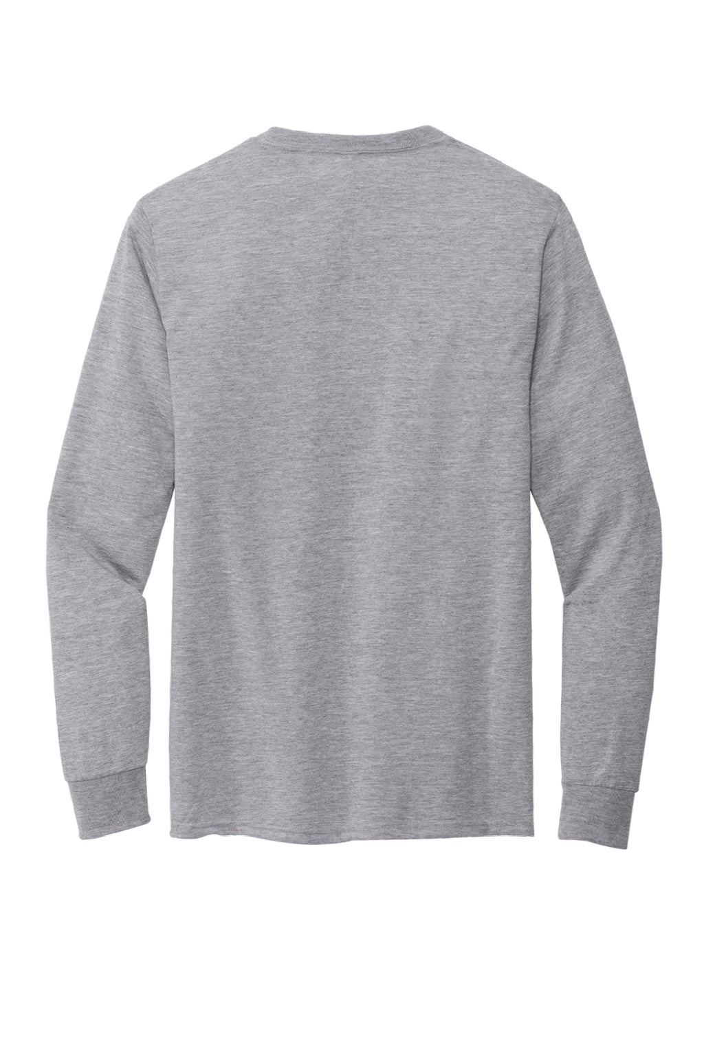 Jerzees 21LS/21LSR Mens Dri-Power Moisture Wicking Long Sleeve Crewneck T-Shirt Heather Grey Flat Back
