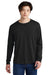 Jerzees 21LS/21LSR Mens Dri-Power Moisture Wicking Long Sleeve Crewneck T-Shirt Black Model Front