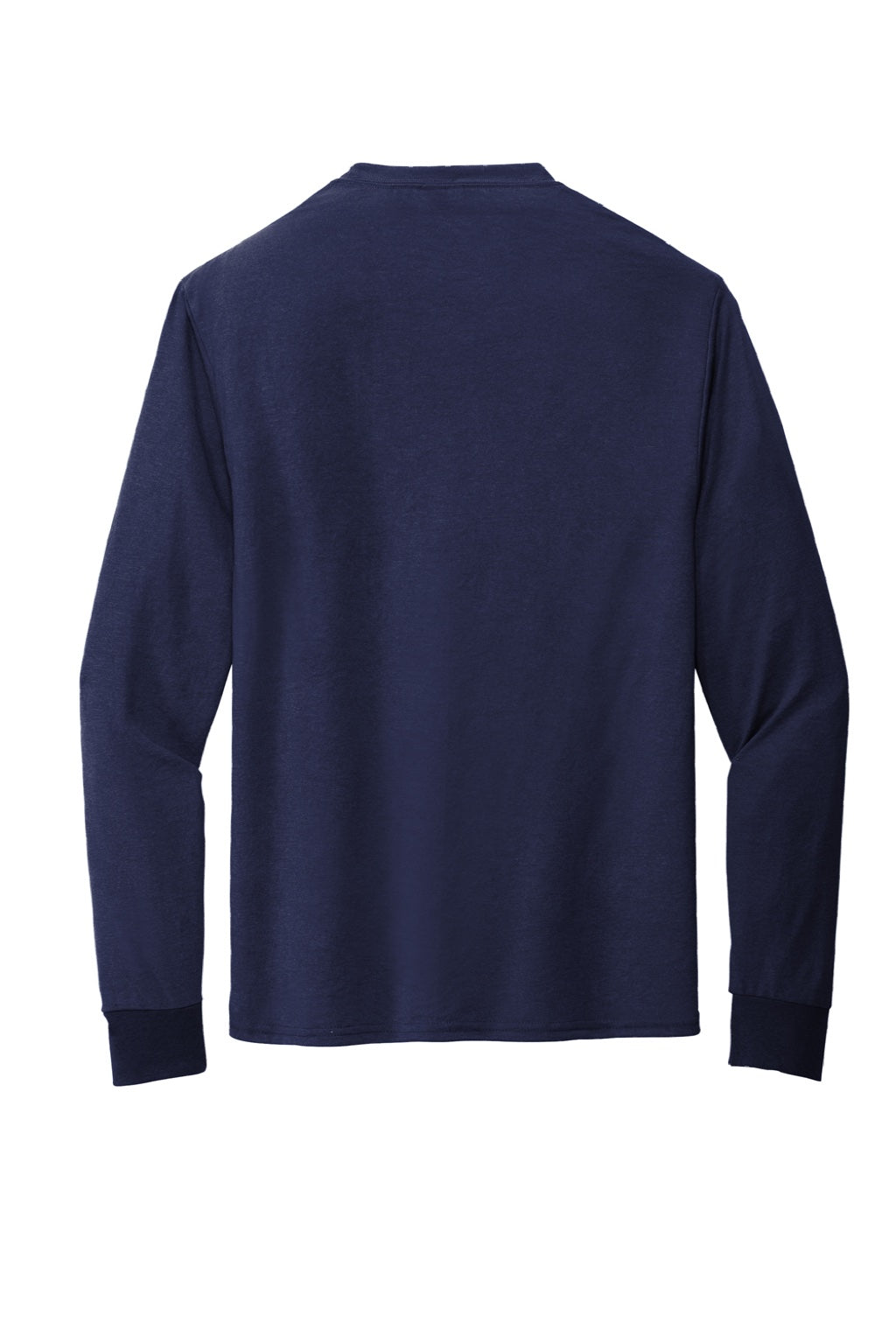 Jerzees 21LS/21LSR Mens Dri-Power Moisture Wicking Long Sleeve Crewneck T-Shirt Navy Blue Flat Back
