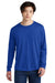 Jerzees 21LS/21LSR Mens Dri-Power Moisture Wicking Long Sleeve Crewneck T-Shirt Royal Blue Model Front