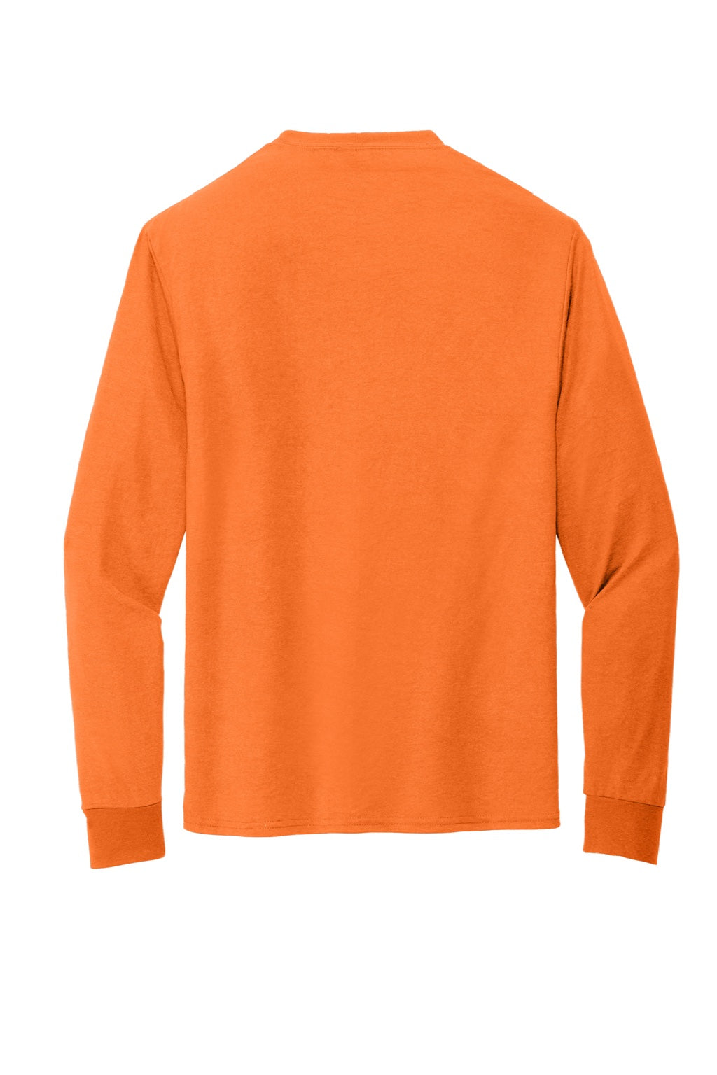 Jerzees 21LS/21LSR Mens Dri-Power Moisture Wicking Long Sleeve Crewneck T-Shirt Safety Orange Flat Back